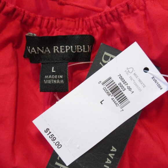 NWT Banana Republic Ramie Gathered Maxi in Strawberry Delight Dress L - Picture 8 of 10